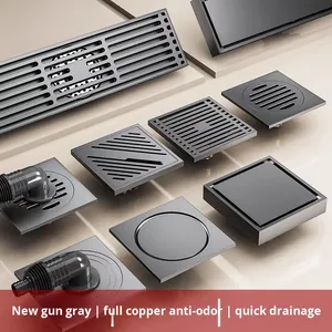 OEM Stainless Steel Anti-Odor Thickened <b>Matte</b> Surface New Chinese Style Dual-use <b>Floor</b> Drain for Bathroom - Product Image 3