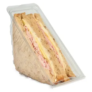 Contenedor Ecológico Transparente de Plástico para Almacenamiento de Alimentos, Caja Triangular para Empacar Rebanadas de Pastel y Sándwiches para Llevar - Product Image 1