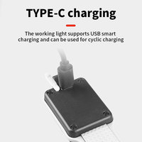 Lampe frontale LED COB rechargeable par USB-C avec détecteur de mouvement pour la course nocturne, le camping, les situations d'urgence et la lumière d'avertissement rouge