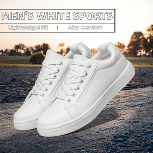 Zapatillas deportivas blancas para hombre, ligeras, transpirables, con cordones, informales, para todas las estaciones - Product Image 2