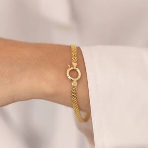 <span class=keywords><strong>Bracelet</strong></span> tendance en acier inoxydable imperméable, sans ternissement, avec fermoir mousqueton, chaîne en maille, <span class=keywords><strong>bracelet</strong></span> à fermoir <span class=keywords><strong>marin</strong></span> pour la fabrication de bijoux - Product Image 4
