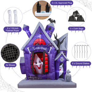 Ourwarm 8ft Ma Nhà Halloween Inflatable ngoài trời Halloween trang trí bên disfraces de Halloween - Product Image 3