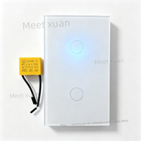 Interruptor de Pared Inteligente WiFi para EE. UU., Interruptor Táctil de 1, 2 o 3 Botones, Sin Neutro, Interruptor Inteligente para el Hogar, Compatible con eWelink, Alexa y Google Home