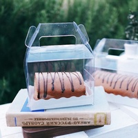 Personnalisé Imprimé Pain Sandwich Hot Dog Anniversaire Pop Cadeau En Plastique Transparent Gâteau Brownies Boîtes D'emballage