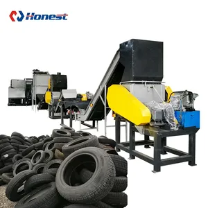 2024 New Design Automatic Tire Recycling Machine Scrap Tire Recycling Line Waste Tire Shredding Plant