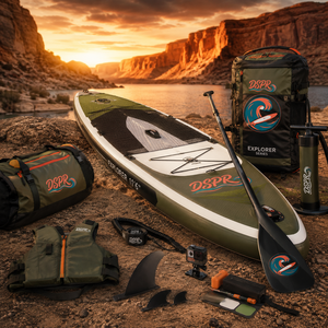 Planche de paddle gonflable tout-en-un OEM économique avec design portable écologique et système à 3 ailerons, accessoires inclus - Product Image 5