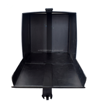 5mm D'épaisseur Noir PP Matériaux Corflute Moto Queue Boîtes Ondulé En Plastique Alimentaire Pizza Livraison Top Box pour Scooters