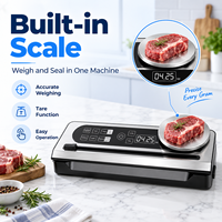Machine de mise sous vide alimentaire automatique domestique avec balance intégrée, écran LED et coupe-sac externe