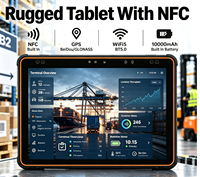 Tablette Android Robuste 10,1 Pouces MTK8788 4G LTE WiFi Double Bande GPS Beidou 10000mAh Large Plage de Températures Étanche IP68 NF