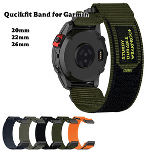 Bracelet en nylon QuickFit 26 mm pour montre Garmin <span class=keywords><strong>Fenix</strong></span> 8, bracelet E <span class=keywords><strong>7X</strong></span> Pro 6X 5X 8X 8 Plus Tactix <span class=keywords><strong>7</strong></span> AMOLED Smartwatch - Product Image 1