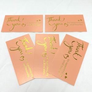Tùy Chỉnh Đầy Màu Sắc Tráng Và Bù Đắp Giấy Dập Nóng Cảm Ơn Bạn Thẻ In Kỹ Thuật Số Nhãn Dán Và Thẻ Thiết Lập Cho Doanh Nghiệp Nhỏ - Product Image 3