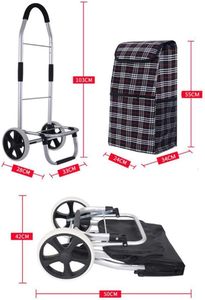 Chariot à main multifonctionnel utilitaire portable chariot pliant roue en cristal blanc léger - Product Image 4