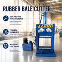 Machine professionnelle de découpe de balles de caoutchouc pour le recyclage des pneus et l'usine de traitement du caoutchouc récupéré