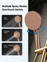 Pommeau de Douche Portable 3-en-1 à Installation Facile, Économiseur d'Eau, pour Salle de Bain et Toilettes, Triple Jet, Design Moderne