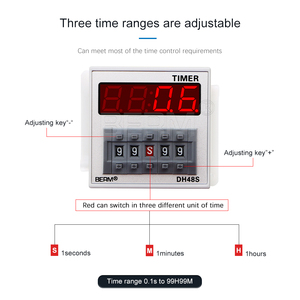 DH48S-2Z BERM Hai Nhóm Rơle Trễ, Rơle Thời Gian Hiển Thị Kỹ Thuật Số Hẹn Giờ Chất Lượng Cao 220V 380V 24V Gửi Cơ Sở - Product Image 3