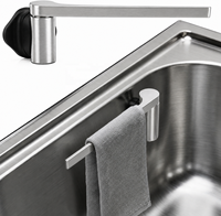Accessoires de cuisine en acier inoxydable magnétiques, porte-serviettes de cuisine, support mural sans perçage