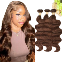Extensions de cheveux humains vierges brésiliens 100% alignés sur les cuticules, ondulés, qualité 12A, 100% non traités, double trame machine, pointes pleines