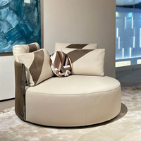Fauteuil d'appoint individuel en velours haut de gamme, confort nuageux, pour salon luxueux, style moderne et décontracté, en bois massif