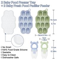 Moule à glace en silicone écologique avec fonction pour sucettes de lait maternel, idéal pour la préparation de repas maison pour bébé