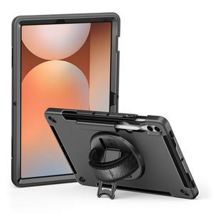 Étui de protection pour tablette Samsung Tab S10 Plus 12,4 pouces, TPU + PC, rotation à 360 degrés, triple protection, design de logo personnalisé - Product Image 1