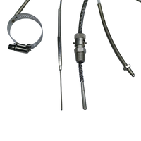 Sensor Termokopel Platinum Industri 2 Kawat 3 Kawat Tahan Suhu Tinggi Pt100 Termometer Resistansi OEM Baja Tahan Karat IP65