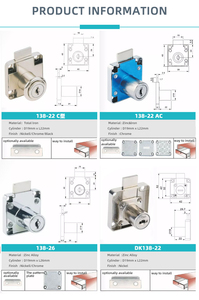 Đồ Nội Thất Phần Cứng Sắt Kẽm Tủ Cửa Gỗ Hộp Thư Ngăn Kéo Tủ Khóa Khóa Kính Tủ Ngăn Kéo Ổ Khóa Với Các Phím - Product Image 4