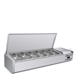 2M Hàng Đầu Saladette Lạnh Bánh Sandwich Prep Bảng Thép Không Gỉ Salad Bánh Pizza Hiển Thị Truy Cập Tủ Lạnh - Product Image 5