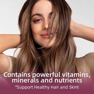 Capsule molle de collagène pour soutenir la santé des cheveux, de la peau et des ongles, vitamines, puissant complément de biotine, nutriments et minéraux - Product Image 2