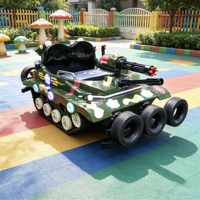 Véhicule tout-terrain électrique rechargeable pour parc d'attractions, type char à chenilles, pour usage commercial extérieur, avec fonction bumper car, pour parents et enfants