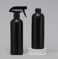 Bouteille pulvérisateur vide en plastique HDPE noir mat ou blanc de 500 ml (17 oz) avec gâchette pour produits nettoyants