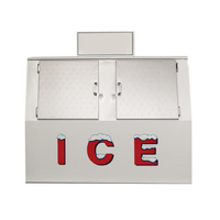 Congélateur d'extérieur pour glace, armoire réfrigérée industrielle grande capacité pour la conservation de la glace