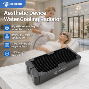 <span class=keywords><strong>Radiateur</strong></span> de refroidissement liquide OCOCOO entièrement en cuivre 240 mm 60 mm d'épaisseur, ports G1/4, haute efficacité, faible bruit, anti-fuite pour équipement de beauté - Product Image 1