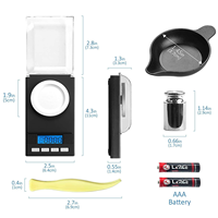 Balance numérique portable mini de poche pour bijoux 50g/0.001g Haute Précision avec Poids d'Étalonnage Prise en charge ODM OEM