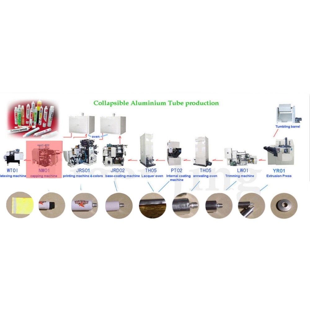 Фармацевтические клейкая изоляционная лента пресс алюминиевого мазь трубы производственная линия