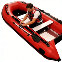 Bateau de pêche gonflable de haute qualité en PVC, léger, yacht sportif, 3 personnes