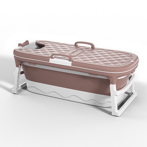 <b>Foldable</b> <b>Bath</b> Tub Adult Large Size Thickened Plastic Full Body Bathtub Household Multifunctional With Lid And Handle - Product Image 1