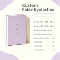Boîte rigide en forme de livre pour faux cils, emballage cadeau cosmétique pour cils