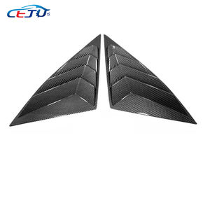 Accesorios de coche con aspecto de fibra de carbono ABS negro brillante, persianas de ventana lateral trasera, cubierta de ventilación para Hyundai Tuscon N Line <span class=keywords><strong>NX4</strong></span> 2021-2025 - Product Image 2