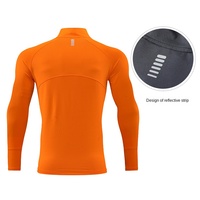 Veste de course de printemps pour hommes loisirs fermeture éclair entraînement séchage rapide bande réfléchissante col à manches longues sport Fitness course