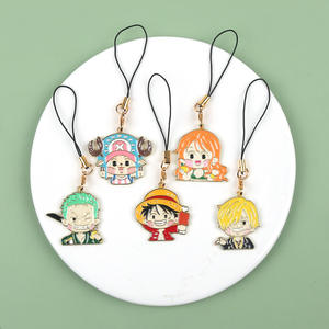 Porte-clés en forme de personnage de dessin animé japonais One Piece Luffy, vente en gros, cadeaux promotionnels, accessoires de porte-clés, gadget - Product Image 1