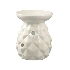hollowed-out ceramic perfumed glazed essential oil burner wax melt warmer home decor wholesale