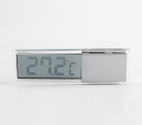 Termometer Digital Kaca Mobil Pengukur Suhu dan JAM Nirkabel dengan Suction Cup
