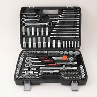 ELEHAND OEM 151 PCS Jeu de douilles Cr-V 1/2" 3/8" 1/4" Dr. Kit de clés à cliquet pour réparation automobile Outils à main Boîte de rangement rigide
