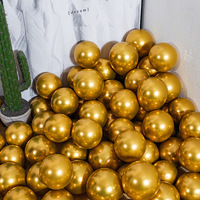 Ballons en latex métallisé de 10 pouces en gros - Couleur or pour fêtes d'anniversaire, mariages, décorations de chambres nuptiales, décors de scène