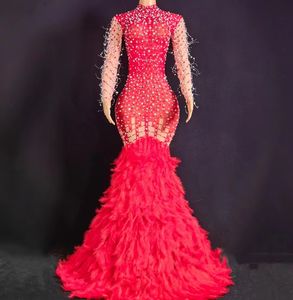 AD2048 robes <span class=keywords><strong>de</strong></span> <span class=keywords><strong>soirée</strong></span> uniques <span class=keywords><strong>robe</strong></span> <span class=keywords><strong>de</strong></span> <span class=keywords><strong>soirée</strong></span> à manches longues pour femmes robes d'anniversaire femmes plume cristal - Product Image 5