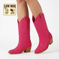 CEHNO Drop Shipping Western Boutique Items Bottes de cowboy pour femme Bottes de cowgirl pour femme avec strass roses