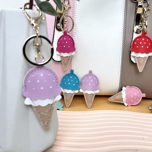 New Product Launch Mini Cartoon Ice Cream Pu Leather <b>Bag</b> <b>Charm</b> for Valentine's Day Gifts - Product Image 6