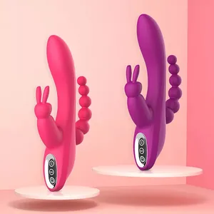 XIAER vibratör seks dükkanı 3 in 1 g-spot tavşan Anal yapay penis vibratör yetişkin seks oyuncakları seks oyuncakları vibratör kadınlar için 1 parça