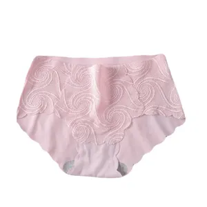 ladies lace low- waist triangle underwear seamless ice silk not -trace brief one-piece woman panty