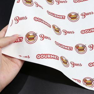 Brand Logo Parchment Baking Grease Proof <b>Paper</b> Custom Printed <b>Greaseproof</b> Food Wrapping <b>Paper</b> for Deli Food Bread Packaging - Product Image 1